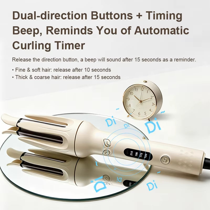 PBT Fast Heating Automatic Curler 28Mm Barrel Long-Lasting Styling Curling Wand Negative Ion Anti-Scald Hair Curling Iron