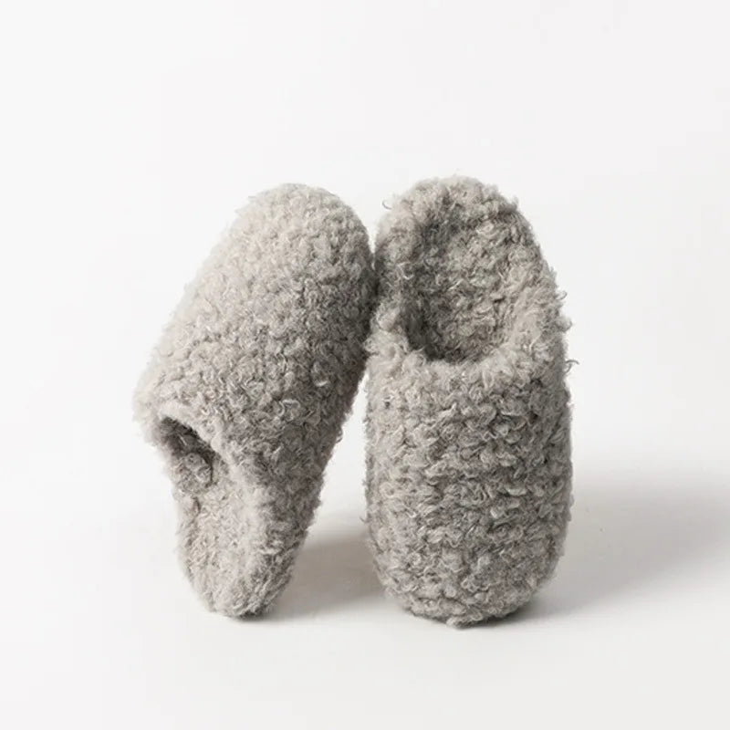 2027 NEW KJ Everfoams Womens Slip-On Slippers Cozy Soft Fuzzy Faux Alpaca Shearling Memory Foam Lightweight Indoor