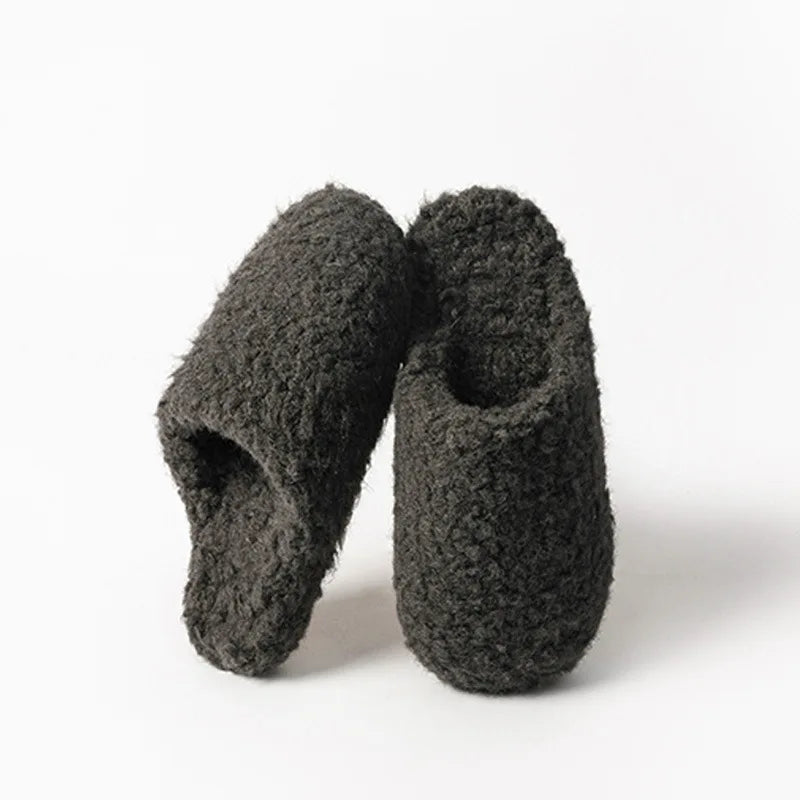 2027 NEW KJ Everfoams Womens Slip-On Slippers Cozy Soft Fuzzy Faux Alpaca Shearling Memory Foam Lightweight Indoor
