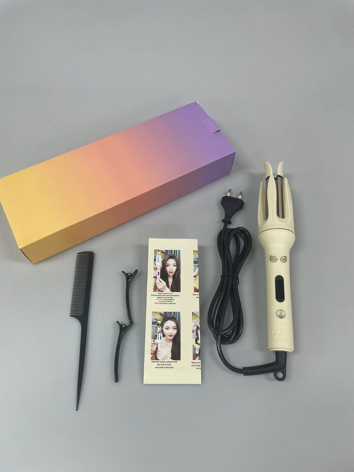 PBT Fast Heating Automatic Curler 28Mm Barrel Long-Lasting Styling Curling Wand Negative Ion Anti-Scald Hair Curling Iron