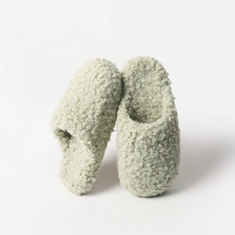 2027 NEW KJ Everfoams Womens Slip-On Slippers Cozy Soft Fuzzy Faux Alpaca Shearling Memory Foam Lightweight Indoor